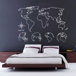 Globe and World Map Vinyl Wall Art Decal